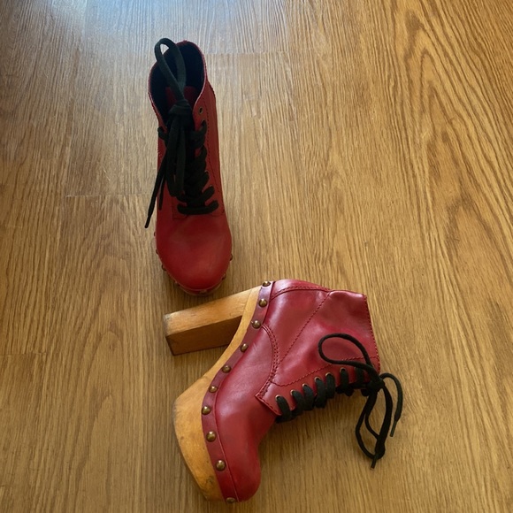 Jeffery Campbell red leather boots - Picture 4 of 4